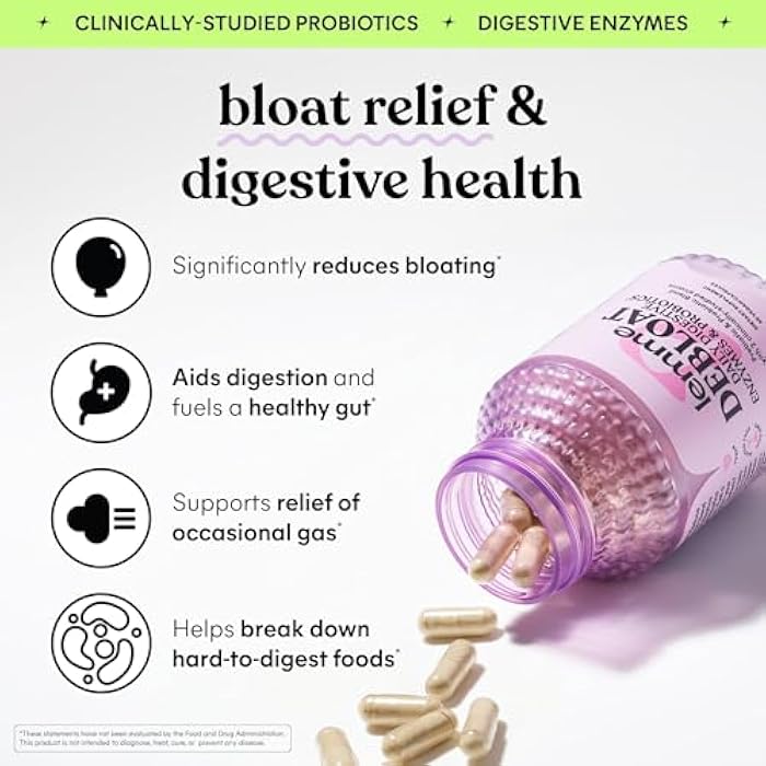 Lemme Purr & Debloat Capsule Bundle - Vaginal Health Supplement for Women, Debloat Capsules for Bloating & Gas Relief, Probiotics & Prebiotics - Gluten Free, Non-GMO - 60 Ct. Each - Image 3