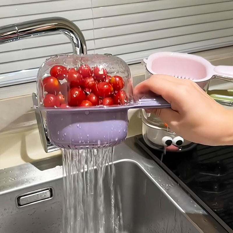 Thick Fruit and Vegetable Strainer Basket with Handle Design for Safe Family Kitchen Activity Colander - Image 2