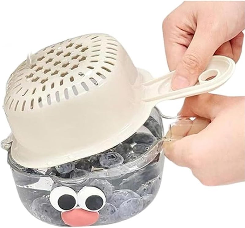 Thick Fruit and Vegetable Strainer Basket with Handle Design for Safe Family Kitchen Activity Colander - Image 1
