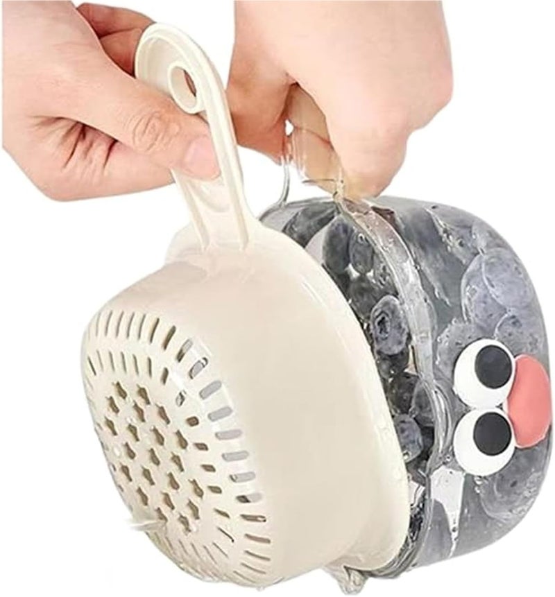 Thick Fruit and Vegetable Strainer Basket with Handle Design for Safe Family Kitchen Activity Colander - Image 5