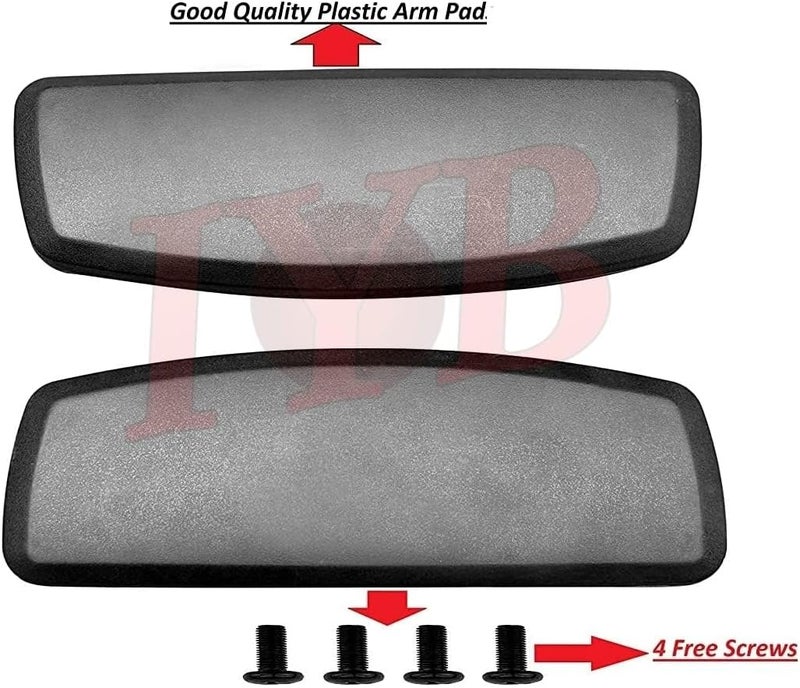IYB -(PP-PAD-2) Office Chair Replacement Plastic Arm Pads, Chair Armrest Pads for Supporting Arms and Elbow (with 4 Free Screws) - Image 4