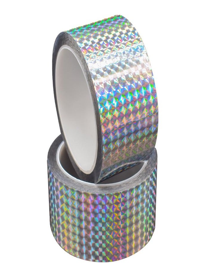 SICCOMA Holographic Reflective Tape Self Adhesive Prism Tape Holographic Reflective Tape for Keeping Birds Away Craft Projects DIY Art Home Daily Use(2" by 55 Yards - Image 2