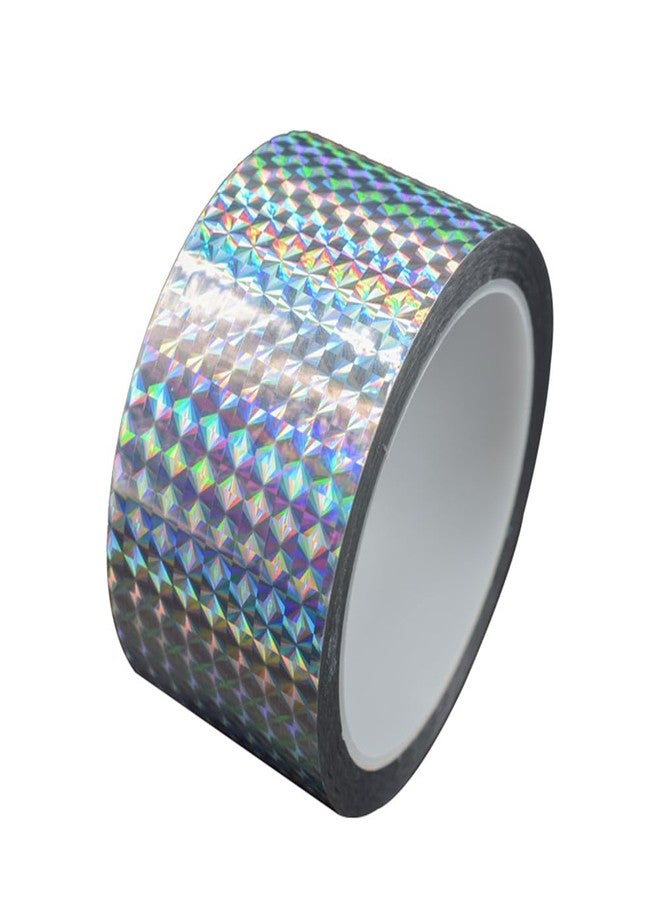 SICCOMA Holographic Reflective Tape Self Adhesive Prism Tape Holographic Reflective Tape for Keeping Birds Away Craft Projects DIY Art Home Daily Use(2" by 55 Yards - Image 4