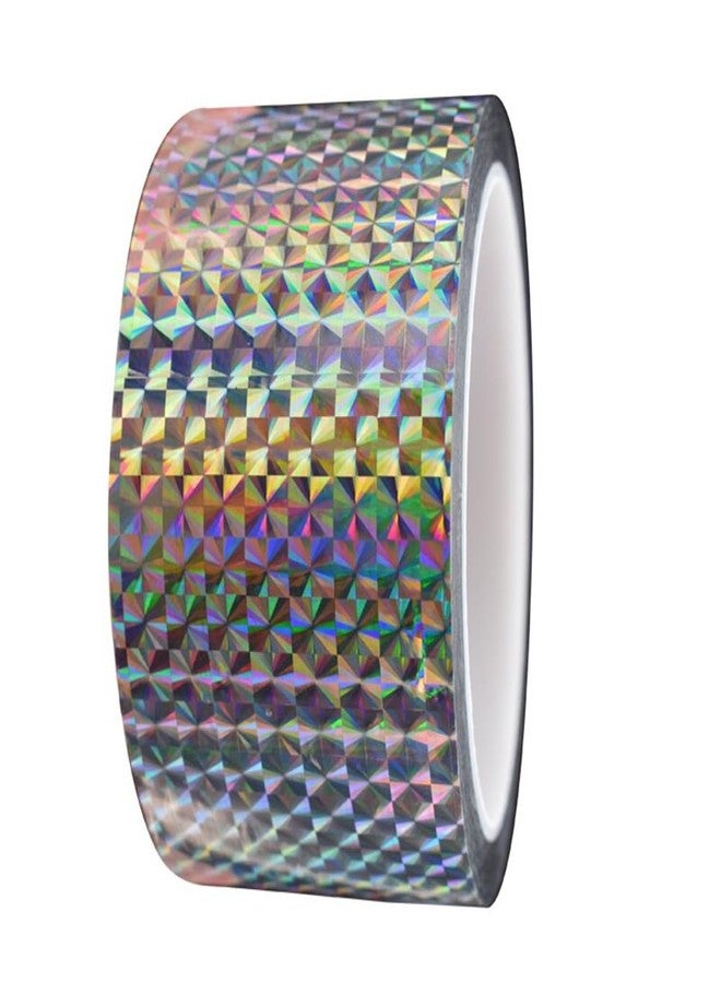 SICCOMA Holographic Reflective Tape Self Adhesive Prism Tape Holographic Reflective Tape for Keeping Birds Away Craft Projects DIY Art Home Daily Use(2" by 55 Yards - Image 1