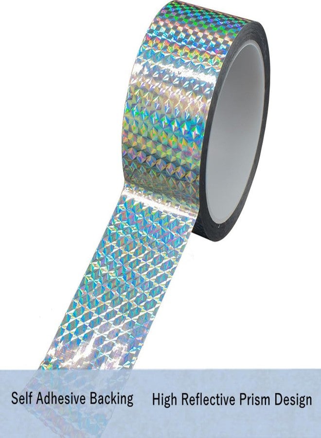 SICCOMA Holographic Reflective Tape Self Adhesive Prism Tape Holographic Reflective Tape for Keeping Birds Away Craft Projects DIY Art Home Daily Use(2" by 55 Yards - Image 5