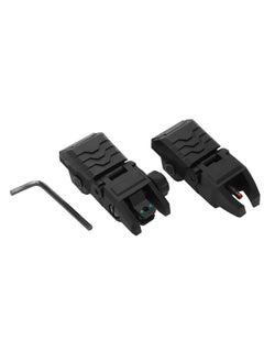 Folding Fiber Optics Flip Up Front and Rear Sights with Visible Red and Green Dots