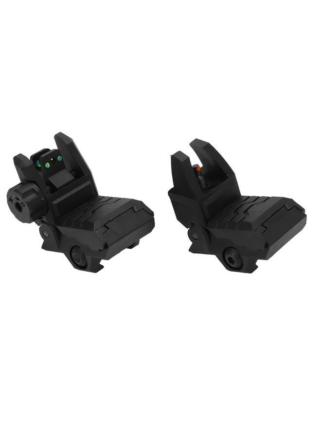 Thoraya - Folding Fiber Optics Flip Up Front and Rear Sights with Visible Red and Green Dots - Image 1