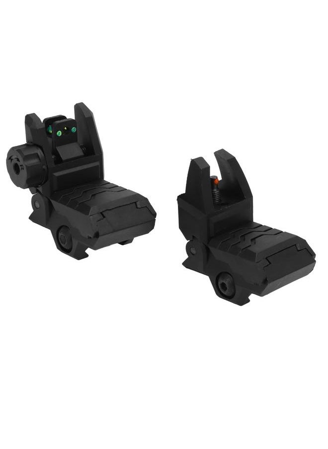 Thoraya - Folding Fiber Optics Flip Up Front and Rear Sights with Visible Red and Green Dots - Image 1