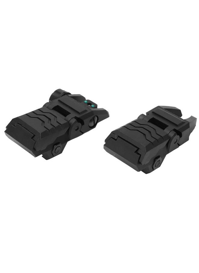 Thoraya - Folding Fiber Optics Flip Up Front and Rear Sights with Visible Red and Green Dots - Image 1