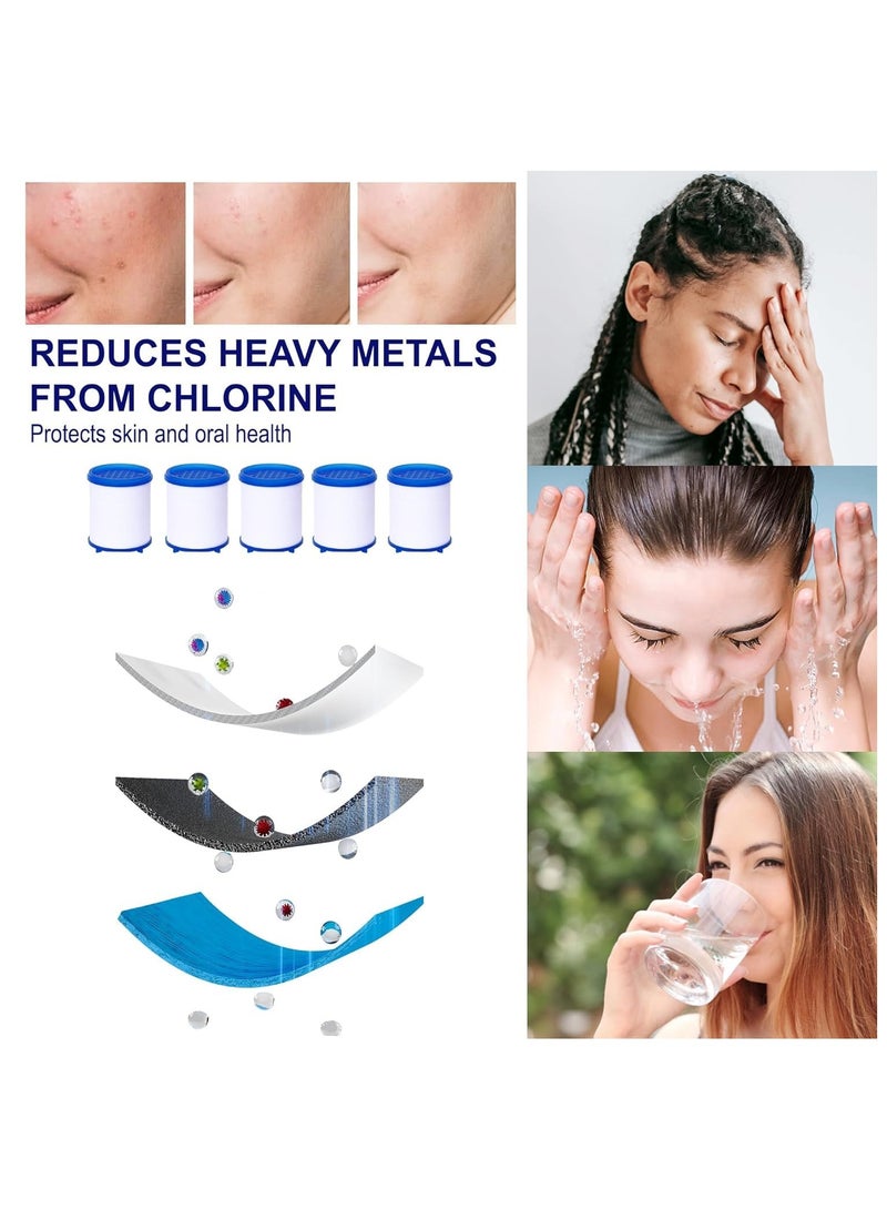 GUDOO فلتر مياه صنبور الحوض، قطعتان من فلتر الحوض العالمي الذي يدور بزاوية 360 درجة مع 8 عناصر فلتر، فلتر مياه صنبور المطبخ للمنزل والمطبخ والحمام - Image 2