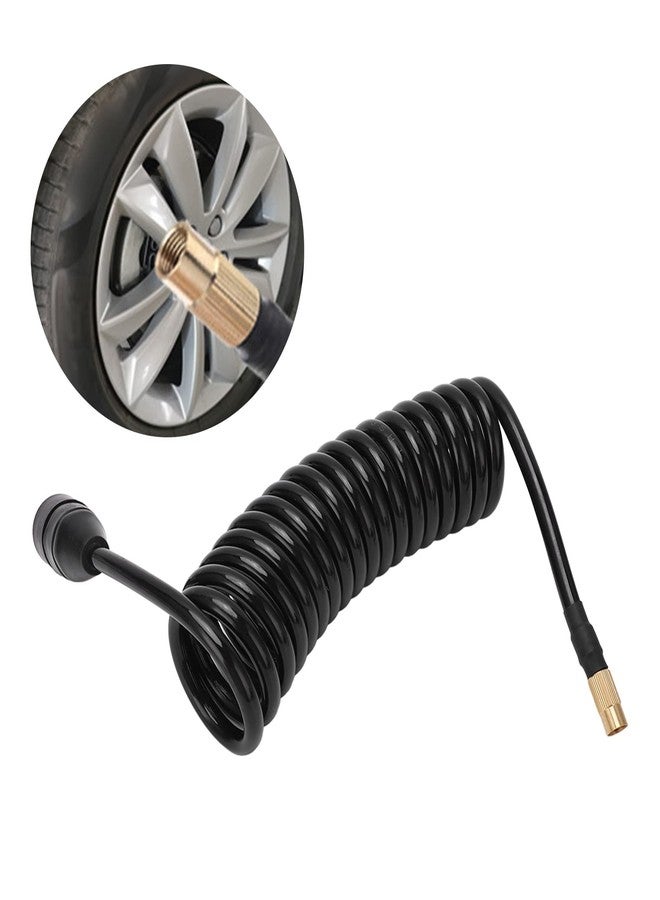 Estink Car Air Pump Hose, 300cm/9.84ft Length PS20 Female Plug Tire Inflator Extension Tube Auto Tire Pump Hose Adapter Replacement for Tire Nozzle Car Motorcycle, Black - Image 2