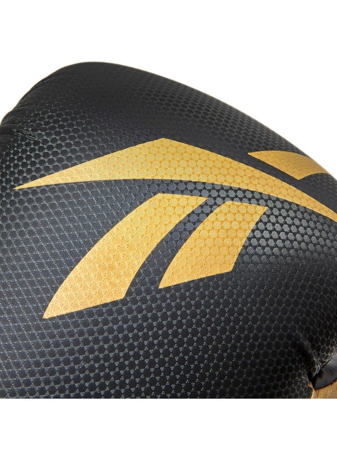Reebok Reebok 12Oz Boxing Gloves + Wraps Set - Gold/Black  - Image 5