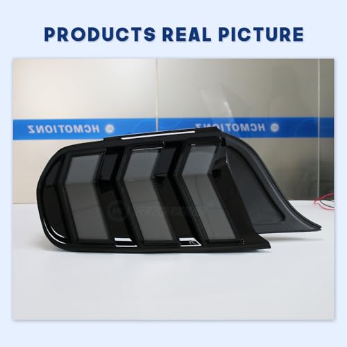 HCMOTIONZ HCmotion LED Tail Lights for Ford Mustang Euro 2015-2023 (6 Lighting Modes), Start UP Animation with Sequential Turn Signal Rear Lamp Kit Assembly (Smoked-RG) - Image 2