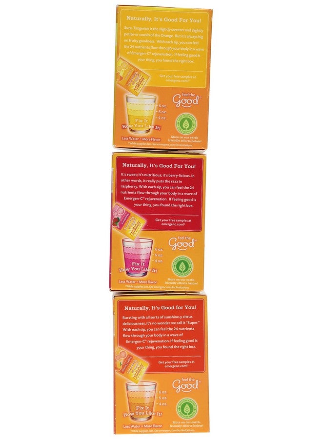 Emergen-c Vitamin C 1000mg 90 Packets 3 Variety Cartons NET Wt 29.1 ounce (828g) - Image 2