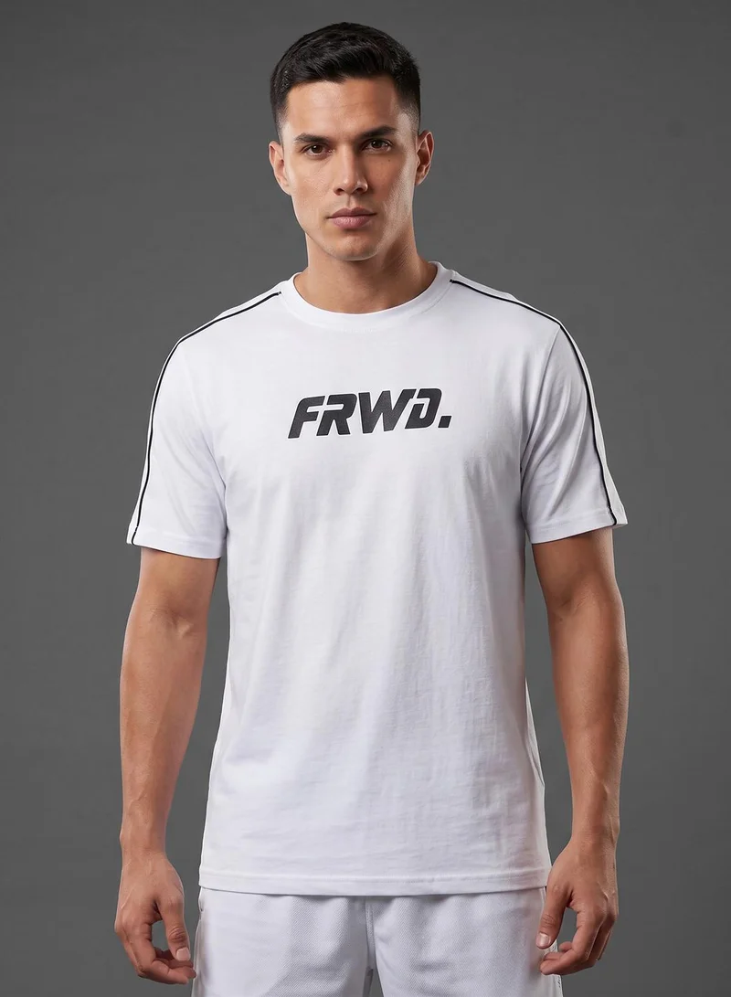 Seventy Five T-Shirt With Frwd Branding And Piping Detail  On Sleeve