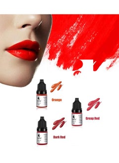 Ybeauty 3 Color Pigment Set For Lip Gloss Permanent Makeup PMU Pigment Ink Microblading Supplies For Lip Tattoo Machine Liquid Lipstick Waterproof Long Lasting Professional Pigment 5ml*3  - Image 1