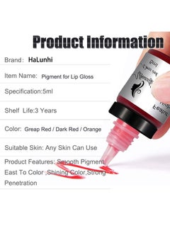 Ybeauty 3 Color Pigment Set For Lip Gloss Permanent Makeup PMU Pigment Ink Microblading Supplies For Lip Tattoo Machine Liquid Lipstick Waterproof Long Lasting Professional Pigment 5ml*3  - Image 5