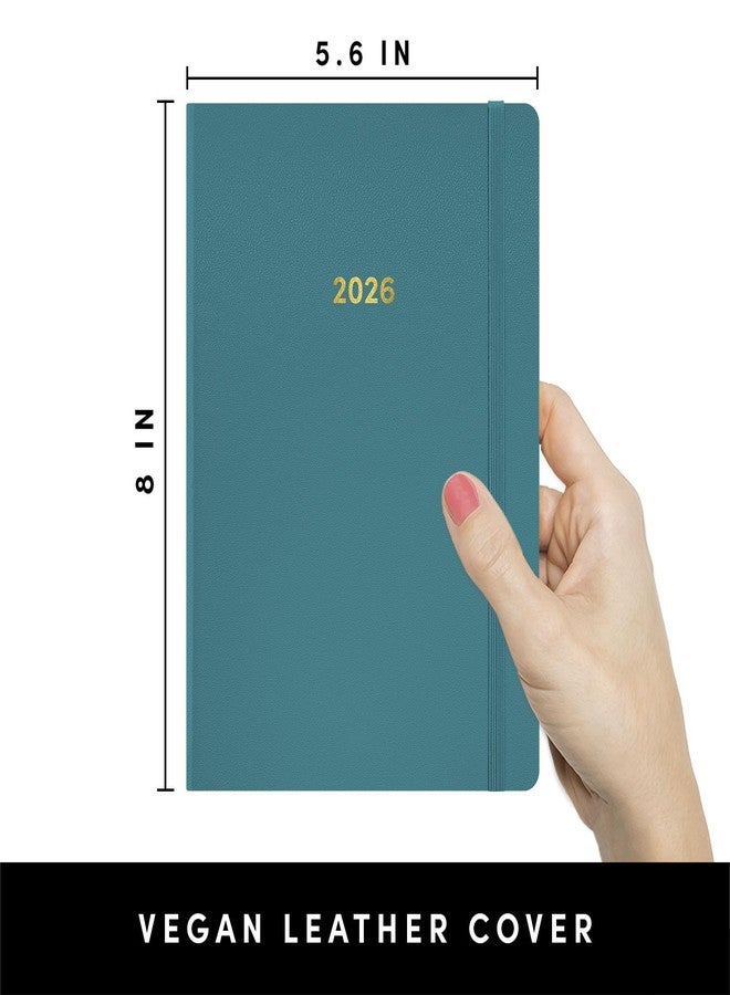 PAPERAGE 2026 Weekly & Monthly Planner, 12 Months (January 2026 - December 2026), 5.6 in x 8 in, Hardcover 2026 Planner with Weekly & Monthly Spreads, Note Pages, Stickers & Back Pocket - Turquoise - Image 2