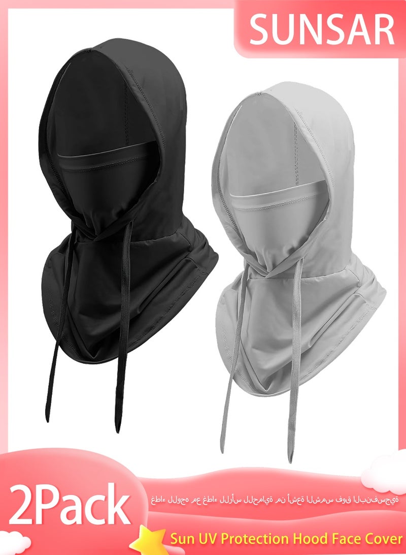 SUNSAR Balaclava Sun UV Protection Hood Breathable Full Head Mask Face Cover for Men Women Fishing Cycling,2 Pack - Image 1