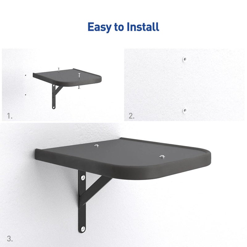 AREAJD Set of 2 Universal Small Rear Speaker Wall Mount Shelf Surround Sound Speaker Stand Bookshelf for Samsung, Roku, Sony, JBL, Vizio, LG - Image 3