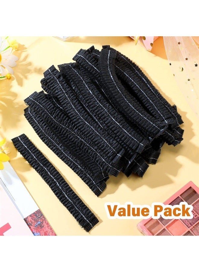 Handepo 500 Pieces Disposable Hair Nets Food Service Bulk, Women Bouffant Cap Non Woven Clip Caps, 21 Inch Hair Head Cover Nets (Black) - Image 3