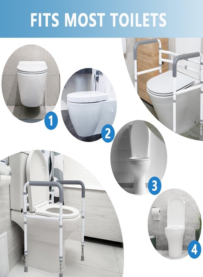 WeHwupe Toilet Rails - Toilet Safety Rail for Elderly Adults - Adjustable Bathroom Toilet Handles - Toilet Safety Frame & Rails - Toilet Grab Bars for Senior, Handicap & Disabled,Fits Most Toilets - Image 5