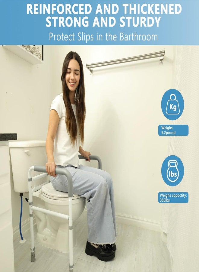 WeHwupe Toilet Rails - Toilet Safety Rail for Elderly Adults - Adjustable Bathroom Toilet Handles - Toilet Safety Frame & Rails - Toilet Grab Bars for Senior, Handicap & Disabled,Fits Most Toilets - Image 2