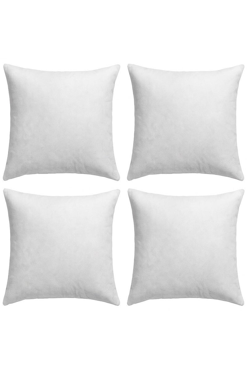 F.A.M.S Sofa Cushion Pillow White Pack of 4 Soft Brushed Microfiber Throw Pillow Insert Comfortable Plush Comfort and Perfect Support- Pillows for Sofa, Bed and Couch - Image 3