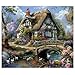 Tucocoo 1000 Piece Jigsaw Puzzles for Adults Cabin Scenery Painting Jigsaw Puzzle Flowers 1000 Pieces Puzzles Bridge River Flowers House Wall Decor DIY Craft Puzzle Vintage Thatched Cottage Art - Image 4