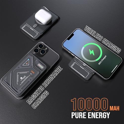Kratos PB03 Magsafe Powerbank 10000mAh, Mechanical Design,15W wireless power bank for iphone, Fast Charging 22.5W PD Output & USB-A Output, Compatible with iPhone 11/12/13/14/15/16/17 & Samsung series - Image 5