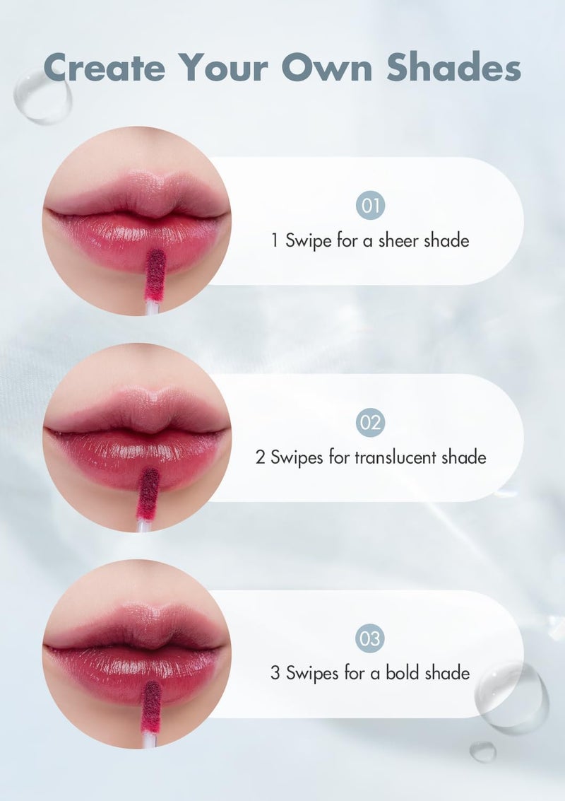 Dewyful Water Tint Lip Gloss 08 berry divine, Long Lasting, Moisturizing Lip Gloss, Natural MLBB Colors, Glow & Moist Finish, Dense Pigment, Daily Makeup, Lightweight Formula - Image 5