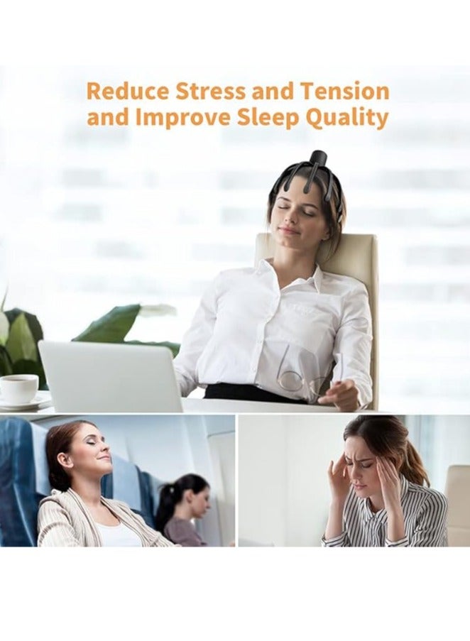 مدلك فروة الرأس الكهربائي مع 3 أوضاع ، مدلك الرأس بزاوية 360 درجة ، خدش الرأس المحمول اللاسلكي للاسترخاء - Image 4