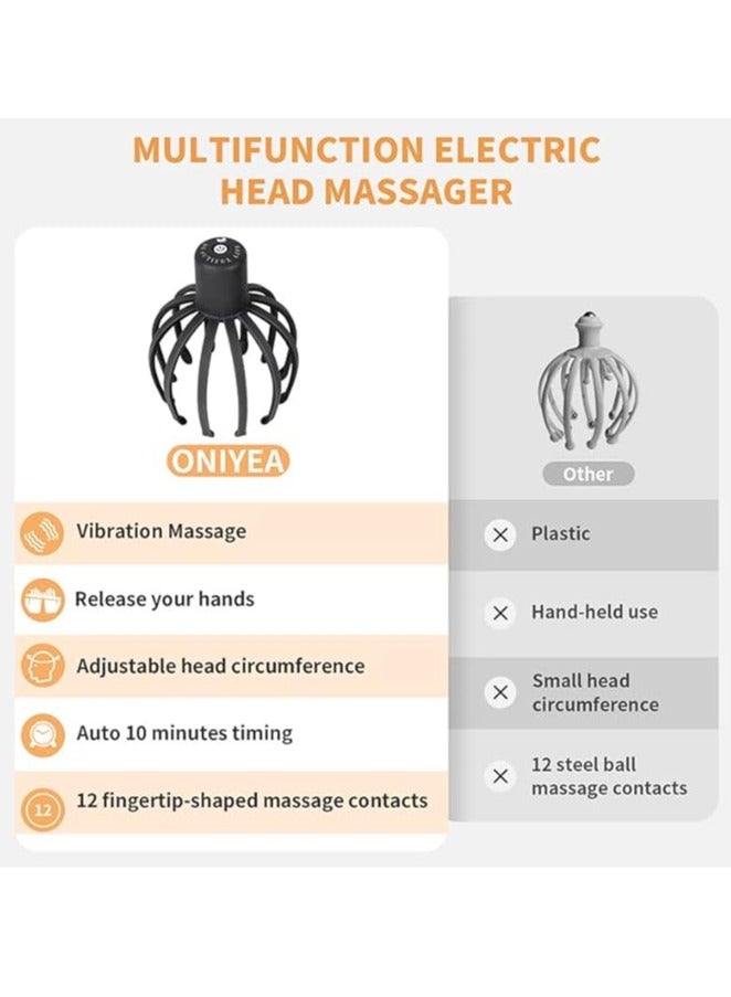 مدلك فروة الرأس الكهربائي مع 3 أوضاع ، مدلك الرأس بزاوية 360 درجة ، خدش الرأس المحمول اللاسلكي للاسترخاء - Image 5