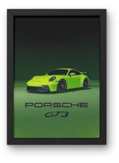 Black frame for a green Porsche 20x30 