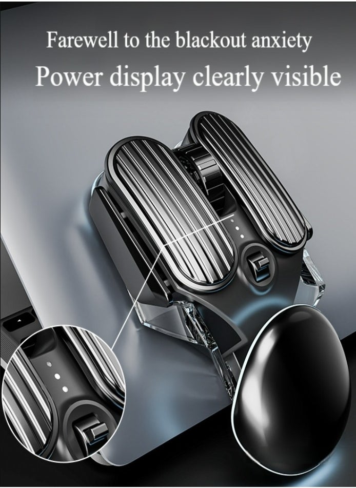 Bluetooth gaming mouse, rechargeable USB wireless mouse, dual-mode gaming mouse, suitable for laptops, Mac, PC, etc.