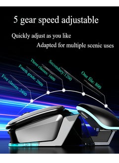 Healife Bluetooth gaming mouse, rechargeable USB wireless mouse, dual-mode gaming mouse, suitable for laptops, Mac, PC, etc.  - Image 4