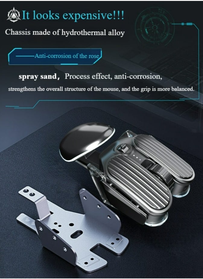 شفاء الحياة - ماوس ألعاب بلوتوث، ماوس USB لاسلكي قابل لإعادة الشحن، ماوس ألعاب مزدوج الوضع، مناسب لأجهزة الكمبيوتر المحمولة، ماك، الكمبيوتر الشخصي، إلخ. - Image 1