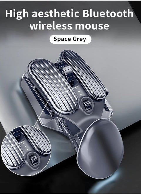 Bluetooth gaming mouse, rechargeable USB wireless mouse, dual-mode gaming mouse, suitable for laptops, Mac, PC, etc.