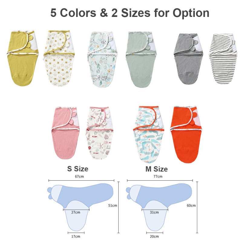 Baby Swaddle Blankets: M Size 100% Cotton Soft Breathable - Womb-like Secure Cozy Adjustable Yellow Baby Receiving Blankets for Newborns & Infants - Image 2