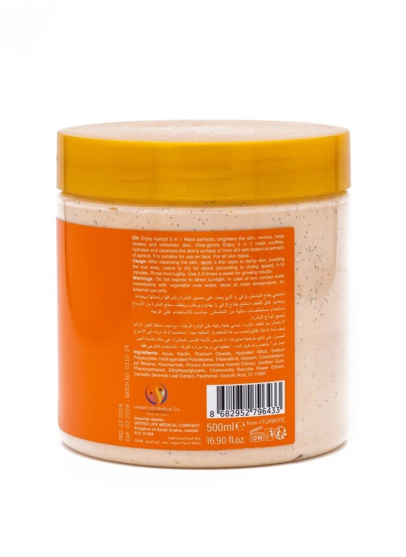 ENJOY Face And Body 5 In 1 Face Mask Apricot 500ml  - Image 2