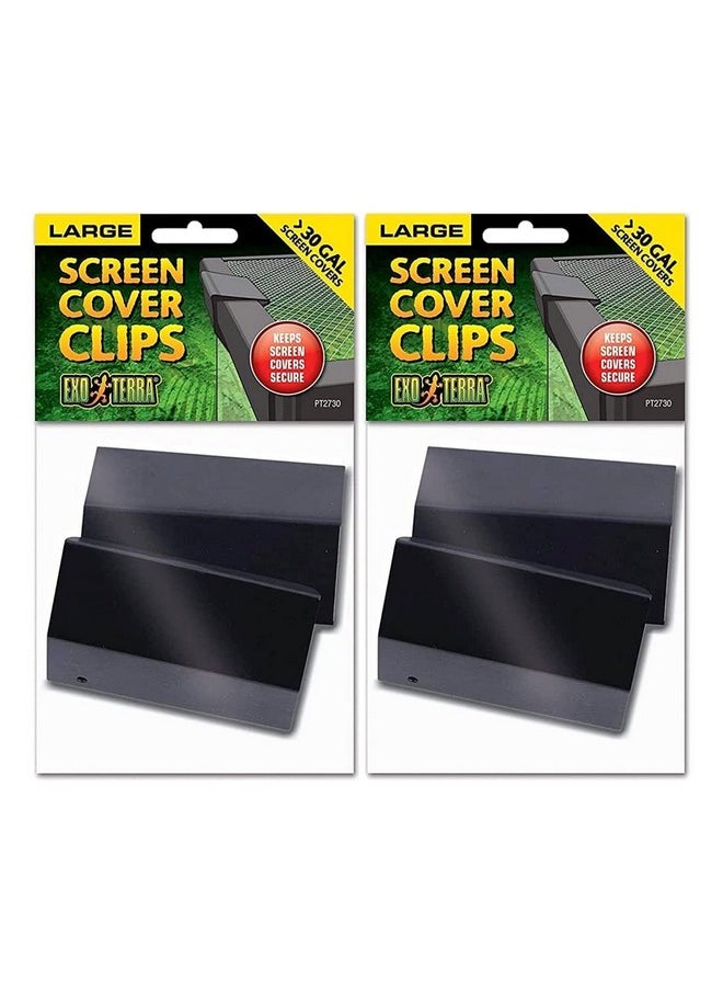 Exo Terra Exo Terra 2 Pack of Terrarium Screen Cover Clips, Small, for Aquariums and Glass Tanks 