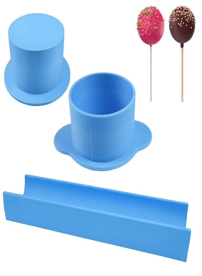 SEILETOO Round Cake Pop Mold with 9-Inch Tray, SEILETOO Circle Cake Pop Cutter and Pusher, Baking Molds Kit for Parties, Wedding,Home Desserts Making - Image 1