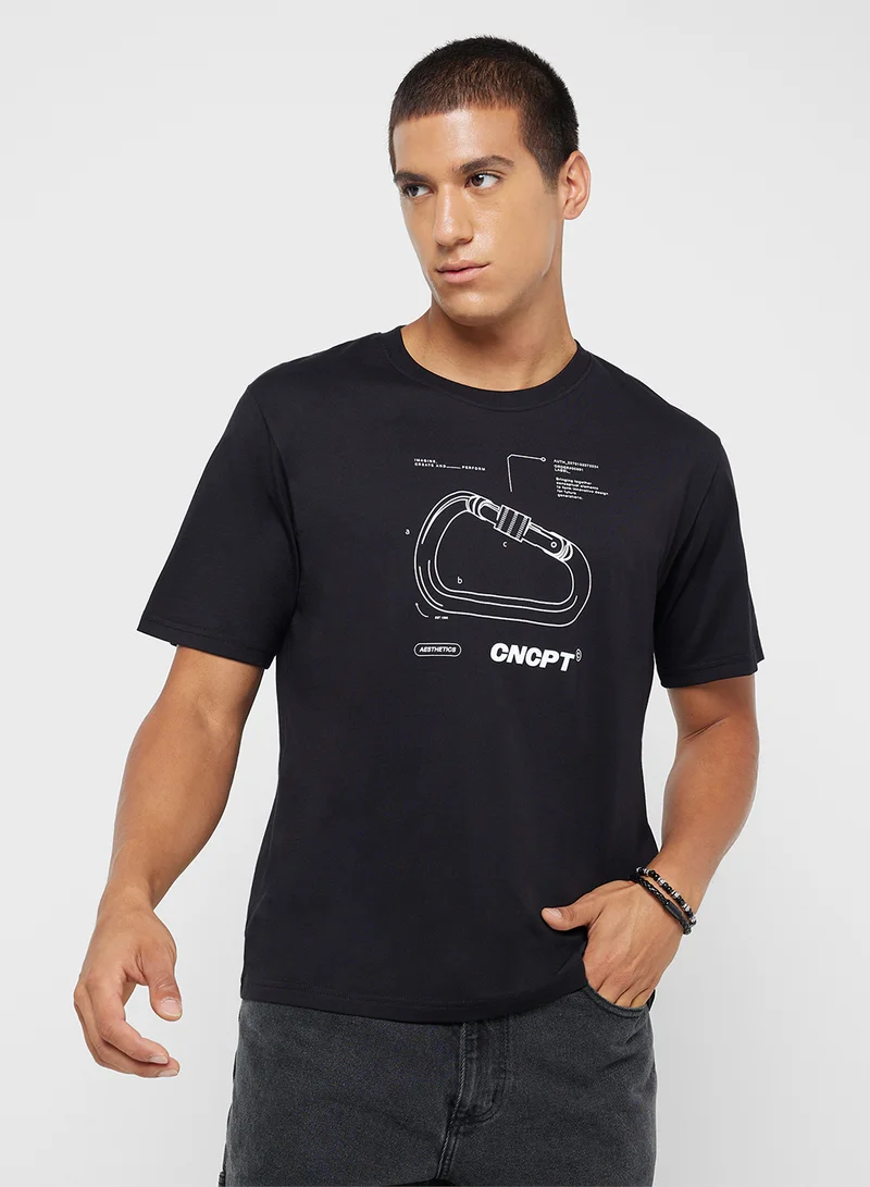 جاك اند جونز Jcoimagine Graphic Crew Neck T-Shirt
