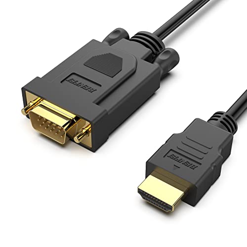 BENFEI HDMI to VGA 3 Feet Cable, Uni-Directional HDMI (Source) to VGA (Display) Cable (Male to Male) Compatible for Computer, Desktop, Laptop, PC, Monitor, Projector, HDTV, Raspberry Pi, Roku, Xbox - Image 1