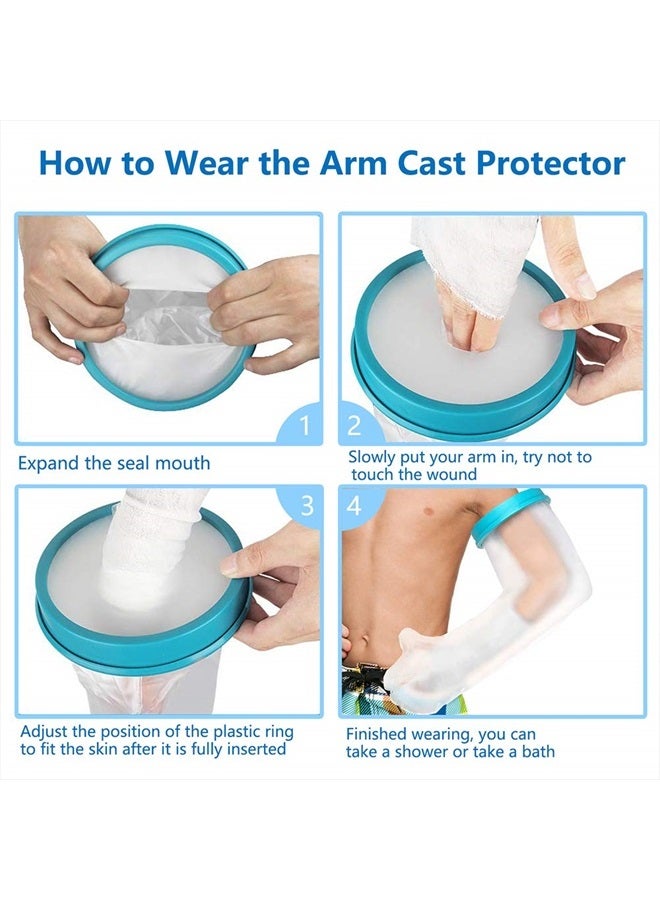 VALLEYWIND Kids Arm Cast Cover for Shower Bath Teens Waterproof and Watertight Cast Bandage Protector Bag for Broken Surgery Wound Arm, Hands, Wrists,Protector Bag (L-20inches) - Image 5