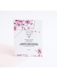 Snow Fox Skin Care Snow Fox Skincare Japanese Cherry Blossom & White Tea Soothing Mask 5 Mask  - Image 3