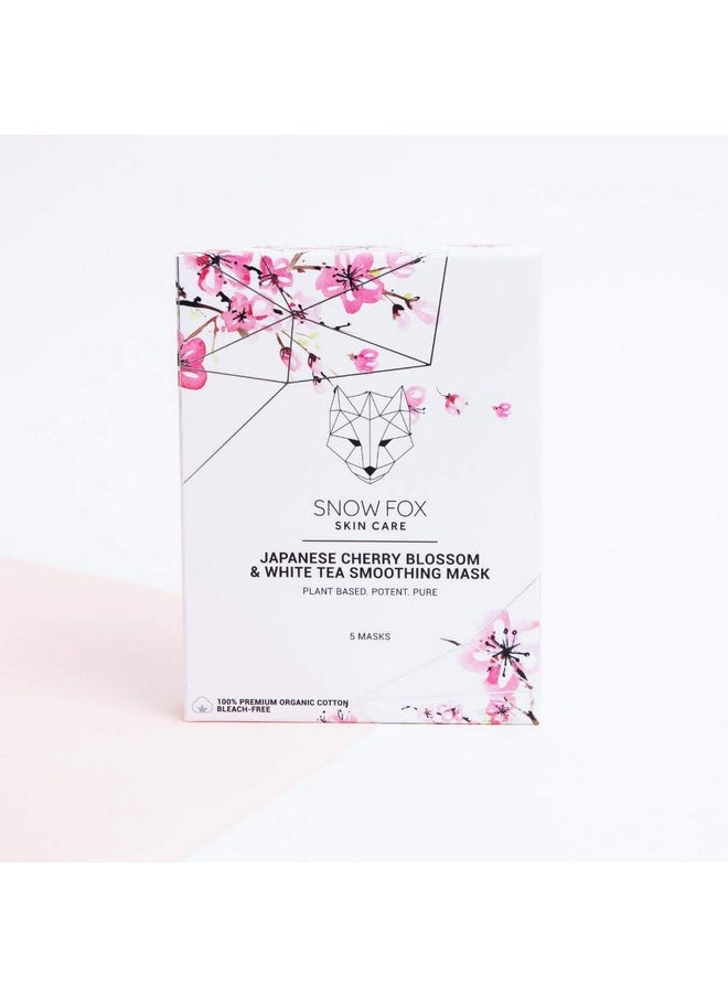 Snow Fox Skin Care Snow Fox Skincare Japanese Cherry Blossom & White Tea Soothing Mask 5 Mask  - Image 3
