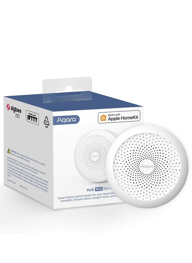 Aqara - Aqara Hub M1S Gen 2 Global version,Wireless Smart Home Bridge for Alarm System,Home Automation,Remote Monitor and Control,Supporting Alexa,Google Assistant,HomeKit IFTTT - Image 1