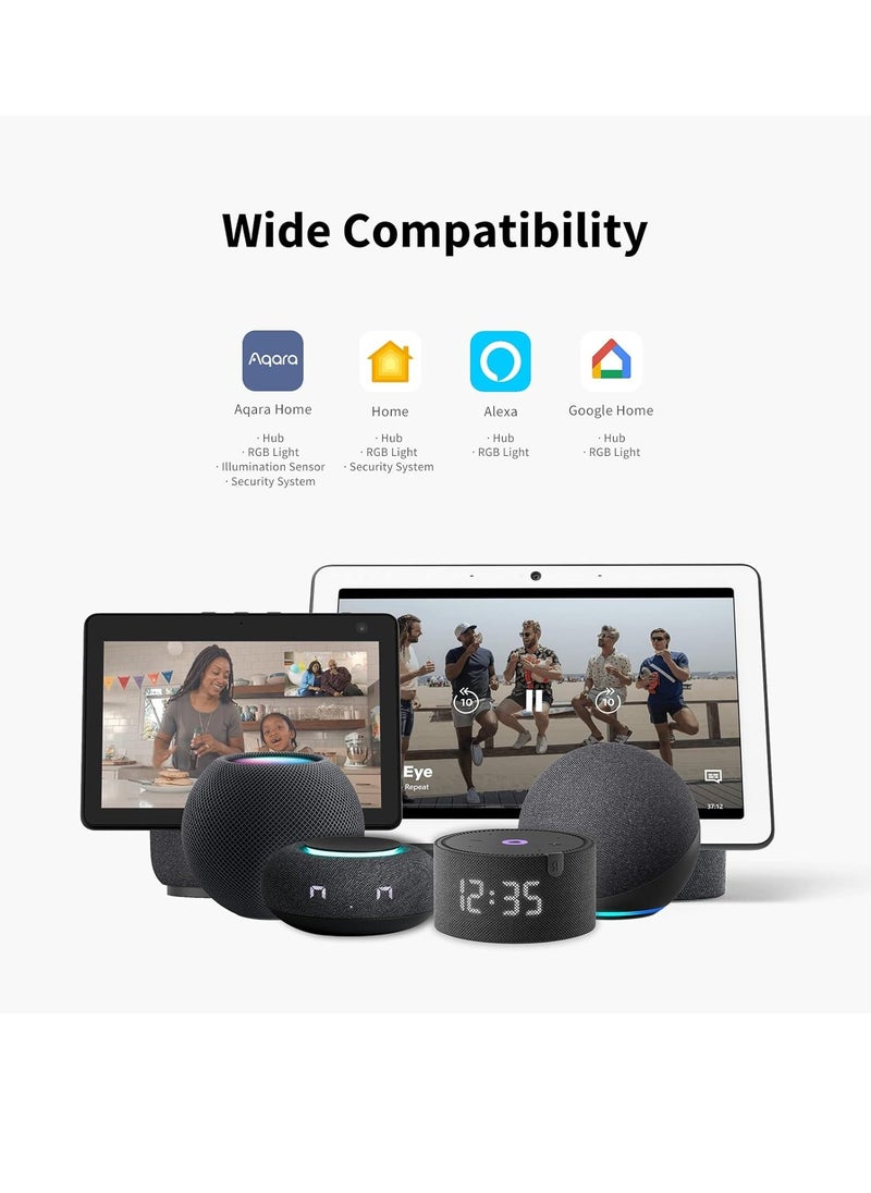 Aqara - Aqara Hub M1S Gen 2 Global version,Wireless Smart Home Bridge for Alarm System,Home Automation,Remote Monitor and Control,Supporting Alexa,Google Assistant,HomeKit IFTTT - Image 1