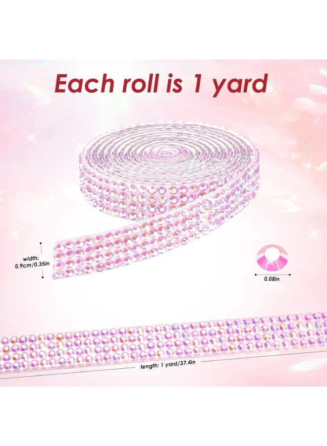Rhinestone Ribbon Self Adhesive Crystal Rhinestones, 12-Rolls Bedazzling Strips, 12-Yard Rhinestone Strips for DIY Craft, Rhinestones for Crafting - Image 4